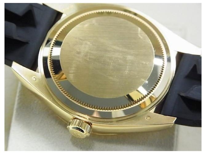 ROLEX Sky-Dweller 18KYG quadrante nero Uomo - vista 9