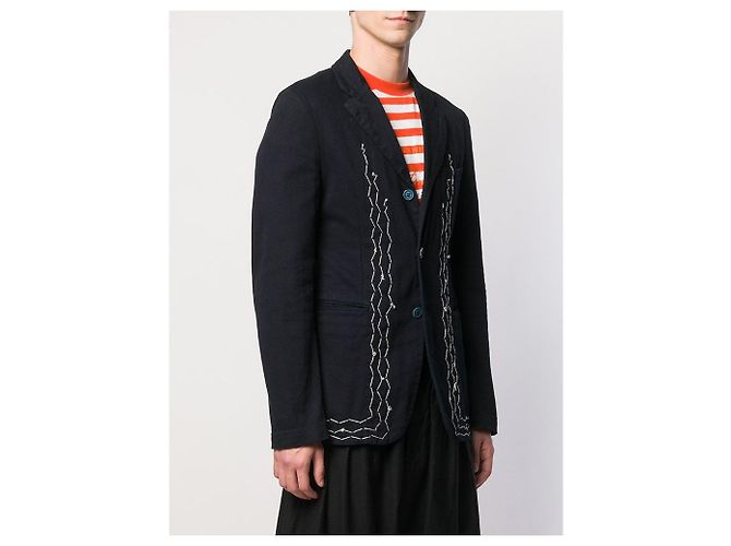 Comme Des Garcons Chaqueta de Algodón Azul Oscuro Comme des Garçons - 2000s Burdeos - vista 3