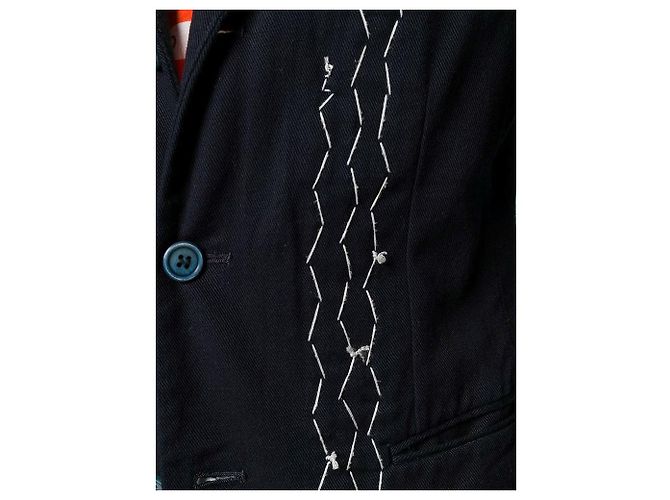 Comme Des Garcons Chaqueta de Algodón Azul Oscuro Comme des Garçons - 2000s Burdeos - vista 5