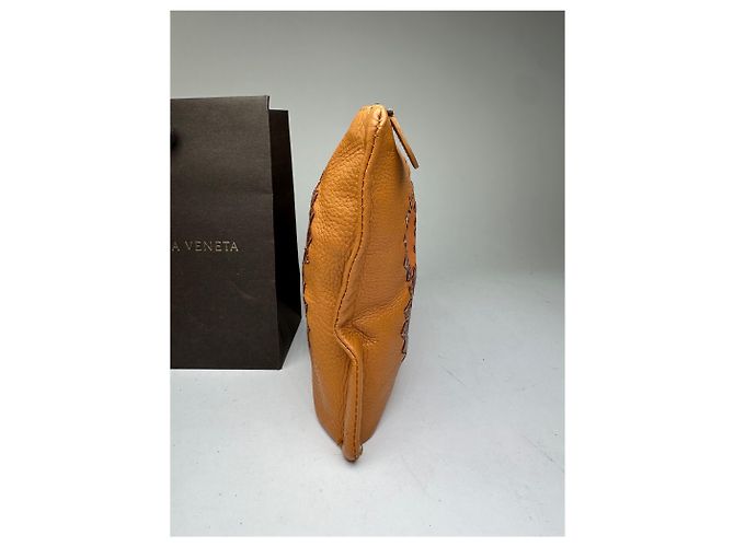 Clutch in pelle patchwork floreale Bottega Veneta 2008 Cognac Marrone - vista 5