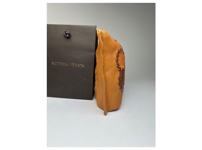 Clutch in pelle patchwork floreale Bottega Veneta 2008 Cognac Marrone - vista 7