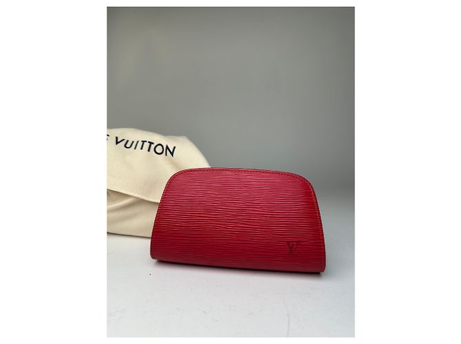 Organizer Louis Vuitton Pochette Cosmétique PM Epi Leather Rosso Coquelicot - vista 10
