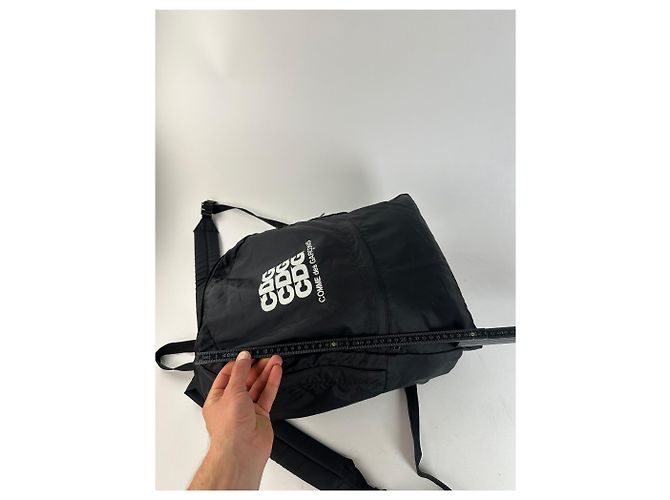 Zaino Comme Des Garcons CDG Nylon Nero Triple Logo - vista 12
