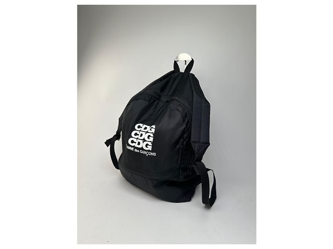 Zaino Comme Des Garcons CDG Nylon Nero Triple Logo - vista 15