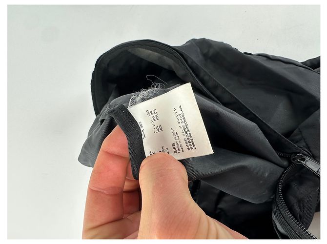 Zaino Comme Des Garcons CDG Nylon Nero Triple Logo - vista 3