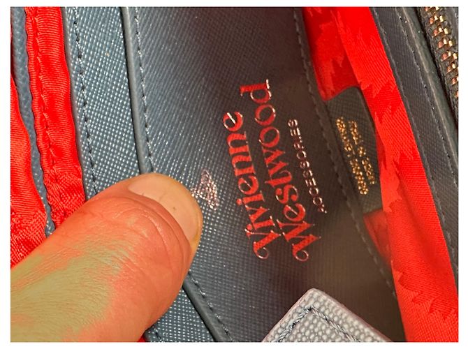 Borsa a tracolla Vivienne Westwood Opio Saffiano Blu ottanio - vista 4