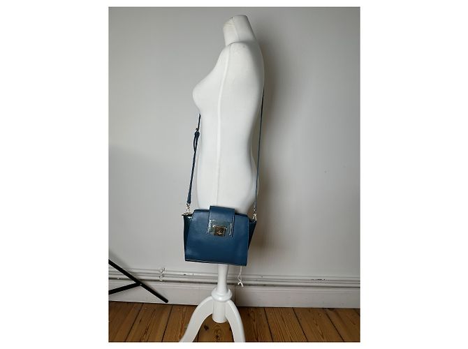 Borsa a tracolla Vivienne Westwood Opio Saffiano Blu ottanio - vista 5