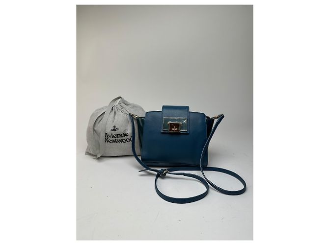 Borsa a tracolla Vivienne Westwood Opio Saffiano Blu ottanio - vista 6