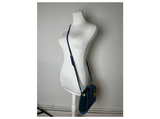 Borsa a tracolla Vivienne Westwood Opio Saffiano Blu ottanio - vista 8