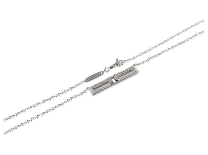 Pendente Tiffany T Horizontal Bar in oro bianco e diamanti Tiffany & Co. - vista 2