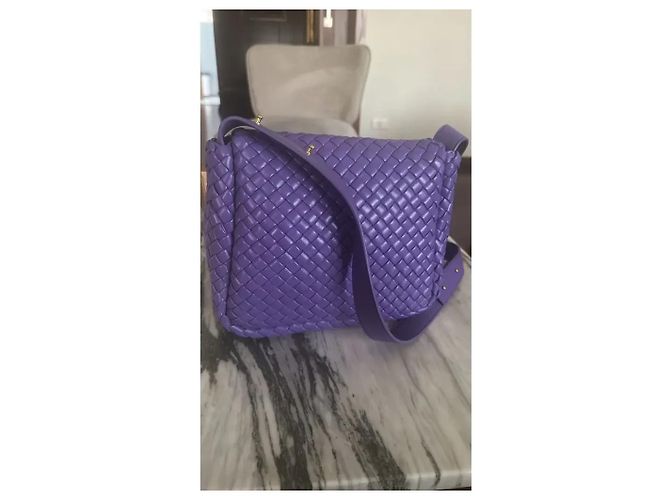 Bottega Veneta Piccola borsa a spalla Cobble - Viola Intrecciato Porpora - vista 2