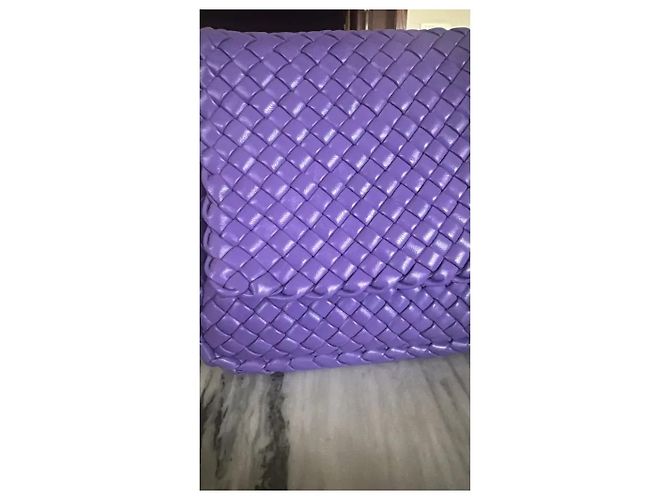 Bottega Veneta Piccola borsa a spalla Cobble - Viola Intrecciato Porpora - vista 3