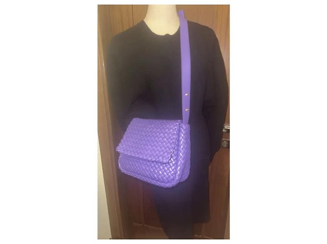Bottega Veneta Piccola borsa a spalla Cobble - Viola Intrecciato Porpora - vista 4