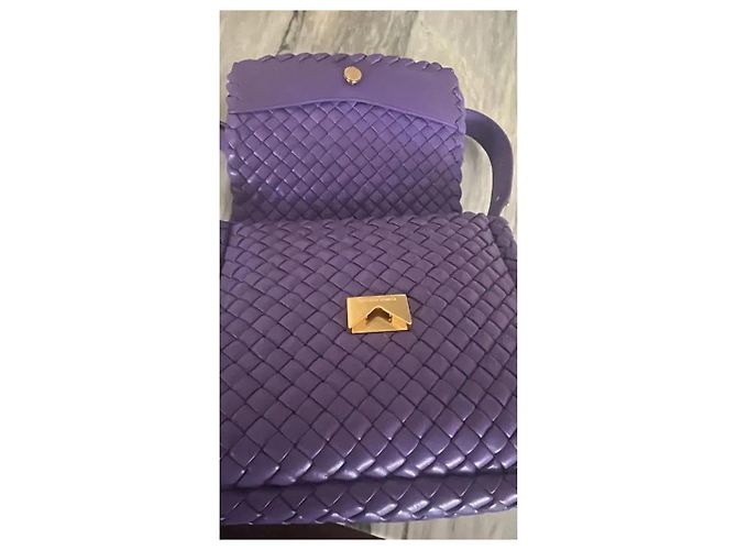 Bottega Veneta Piccola borsa a spalla Cobble - Viola Intrecciato Porpora - vista 7