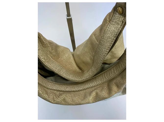 Borsa Hobo Tory Burch Dean in Pelle Oro D'oro - vista 3