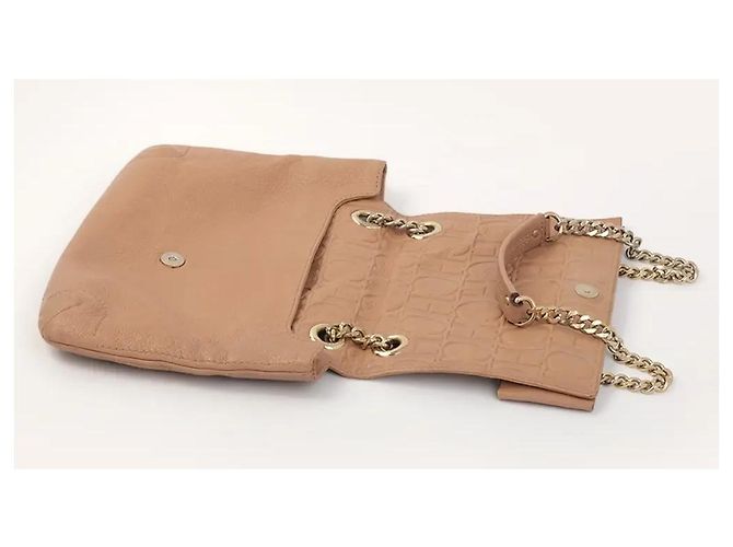 Carolina Herrera Borsa a catena Audrey Bow in pelle beige - vista 4