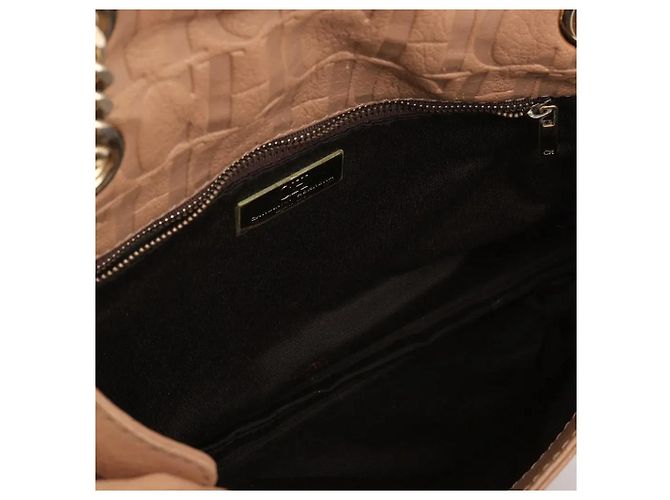 Carolina Herrera Borsa a catena Audrey Bow in pelle beige - vista 5