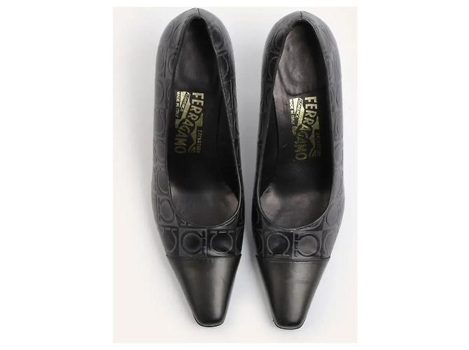 Décolleté Salvatore Ferragamo Nere Monogramma Gancini Nero - vista 2