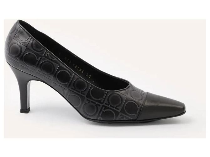 Décolleté Salvatore Ferragamo Nere Monogramma Gancini Nero - vista 3
