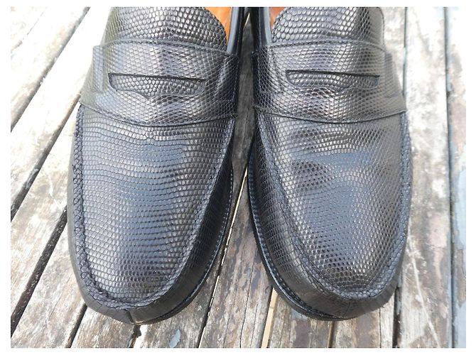 JM Weston Eidechsenleder Loafer Schwarz - Ansicht 2