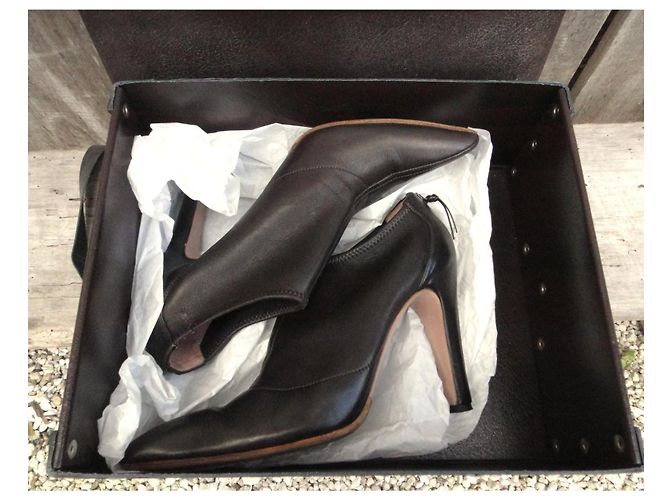 Botines de cuero Alaïa Castaño - vista 10
