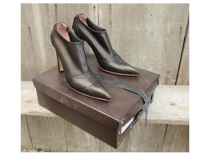Botines de cuero Alaïa Castaño - vista 2