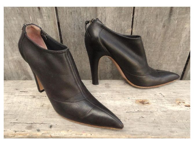 Botines de cuero Alaïa Castaño - vista 3