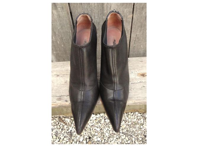 Botines de cuero Alaïa Castaño - vista 4