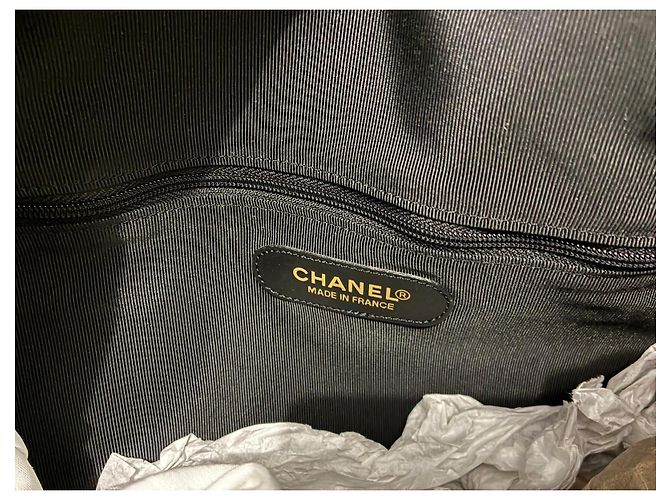 Chanel Borsa Boston in denim blu - vista 5