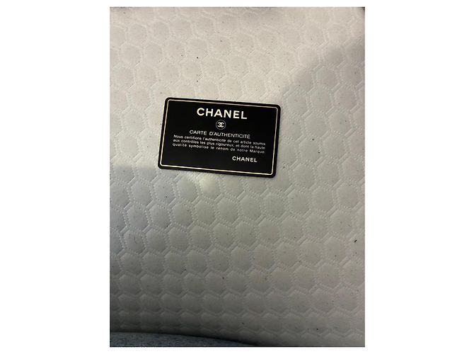 Chanel Borsa Boston in denim blu - vista 9