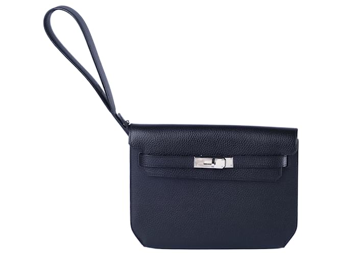 Hermès Kelly Dépêches 25 Noir Galop d’Hermès Palladium Hardware Nero - vista 2