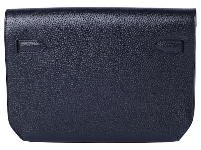 Hermès Kelly Dépêches 25 Noir Galop d’Hermès Palladium Hardware Nero - vista 4