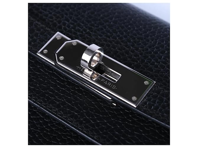 Hermès Kelly Dépêches 25 Noir Galop d’Hermès Palladium Hardware Nero - vista 5