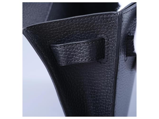 Hermès Kelly Dépêches 25 Noir Galop d’Hermès Palladium Hardware Nero - vista 7