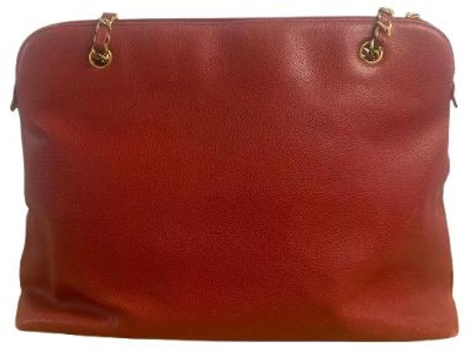 Timeless Borsa Tote Chanel Coco Mark Chain in Rosso (1194) - vista 3