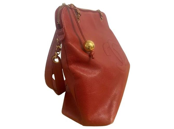 Timeless Borsa Tote Chanel Coco Mark Chain in Rosso (1194) - vista 7
