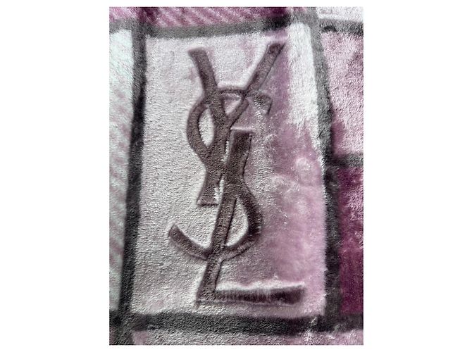 Yves Saint Laurent YSL rosa Patchwork-Decke Pink Bordeaux - Ansicht 2