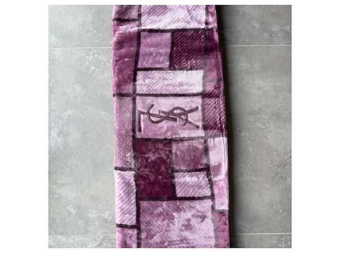 Yves Saint Laurent YSL rosa Patchwork-Decke Pink Bordeaux - Ansicht 3