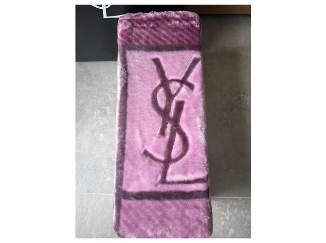 Yves Saint Laurent YSL rosa Patchwork-Decke Pink Bordeaux - Ansicht 6
