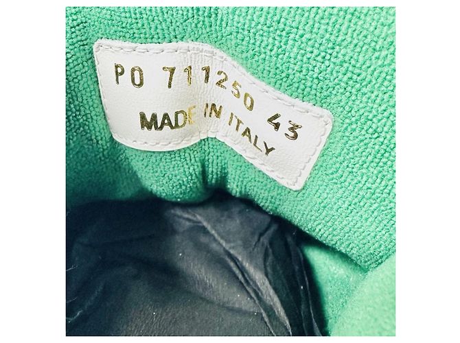 Saint Laurent SL 80 Sneakers alte in pelle e scamosciato Bianco Verde Grigio - vista 10