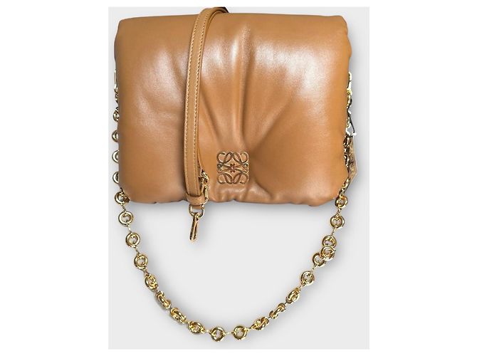 Loewe Borsa Goya Puffer Oak Marrone - vista 10