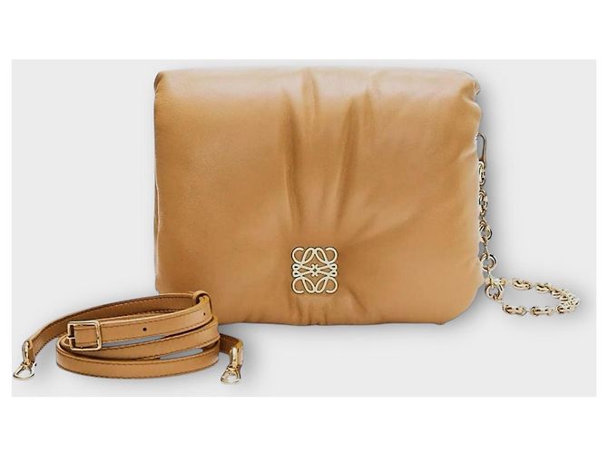 Loewe Borsa Goya Puffer Oak Marrone - vista 5