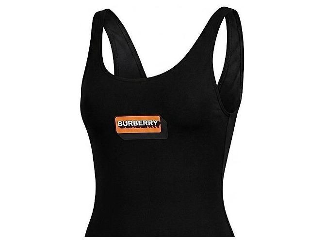 Burberry Logo Badeanzug in Schwarz - Ansicht 9