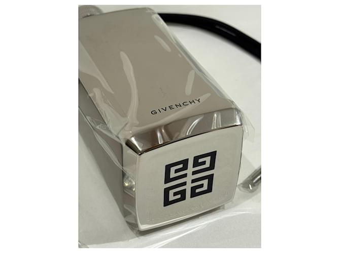 Givenchy 4G Steel Water Bottle with Leather Strap Silvery - view 4
