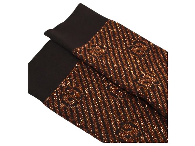 Gucci GG Metallic Socken Braun Metallisch - Ansicht 10
