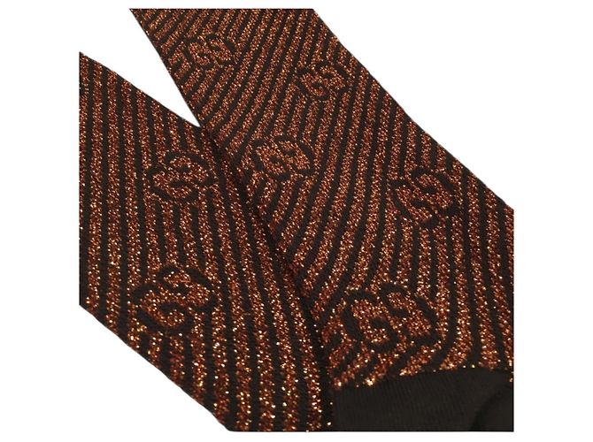 Gucci GG Metallic Socken Braun Metallisch - Ansicht 11