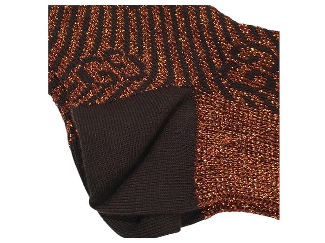 Gucci GG Metallic Socken Braun Metallisch - Ansicht 12