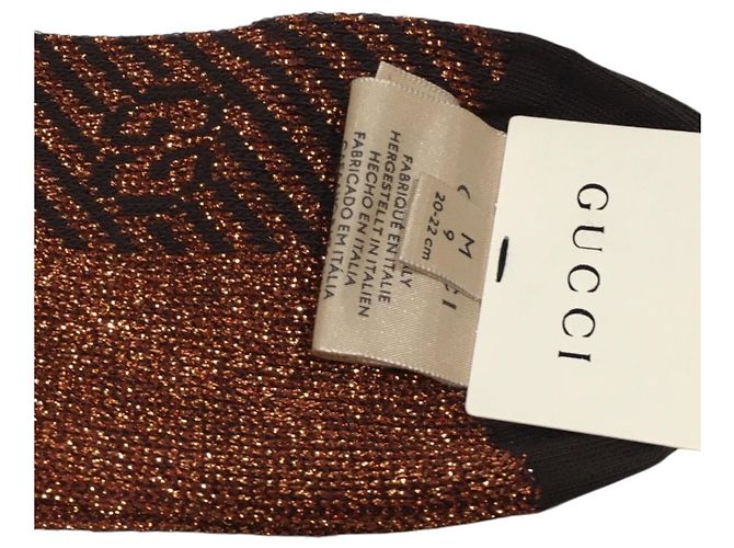 Gucci GG Metallic Socken Braun Metallisch - Ansicht 14