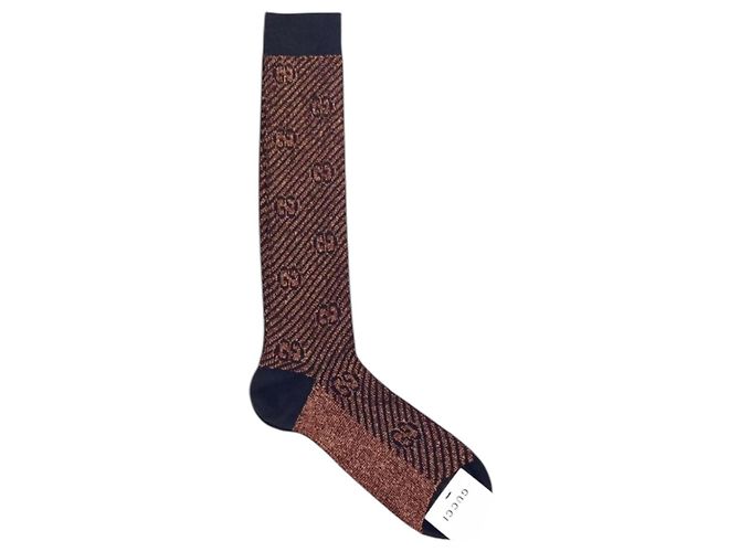 Gucci GG Metallic Socken Braun Metallisch - Ansicht 2