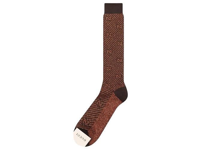 Gucci GG Metallic Socken Braun Metallisch - Ansicht 3